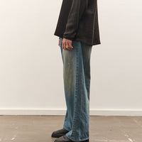 Yoko Sakamoto 5 Pocket Baggy Pants, Faded Indigo