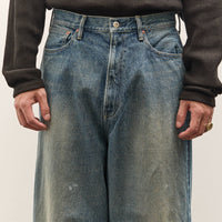 Yoko Sakamoto 5 Pocket Baggy Pants, Faded Indigo