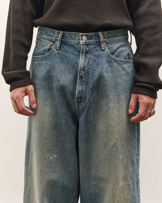 Yoko Sakamoto 5 Pocket Baggy Pants, Faded Indigo