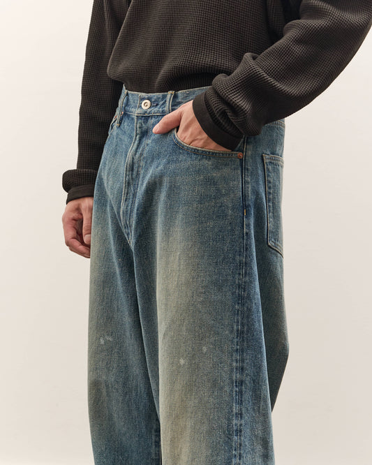 Yoko Sakamoto 5 Pocket Baggy Pants, Faded Indigo