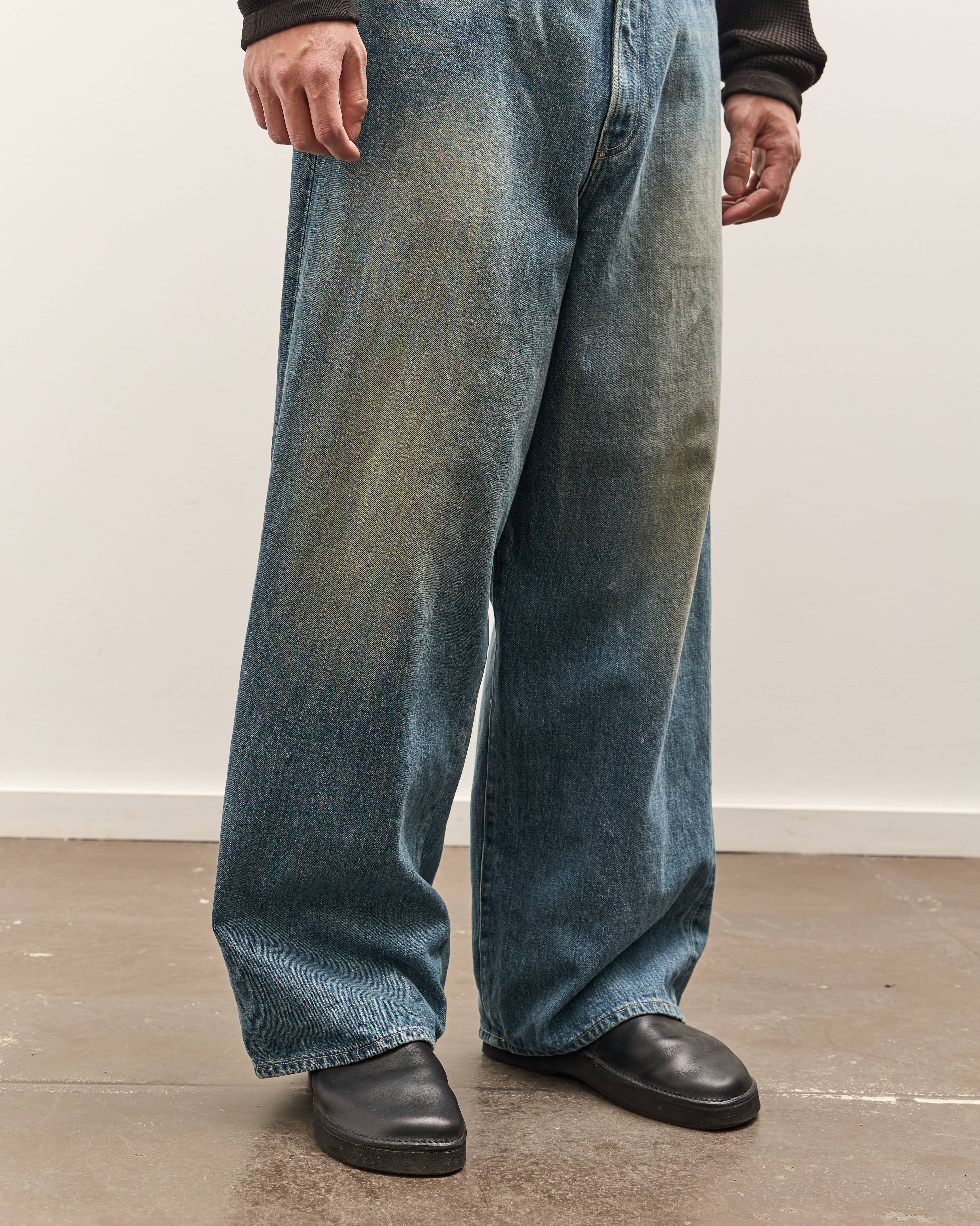 Yoko Sakamoto 5 Pocket Baggy Pants, Faded Indigo – Glasswing