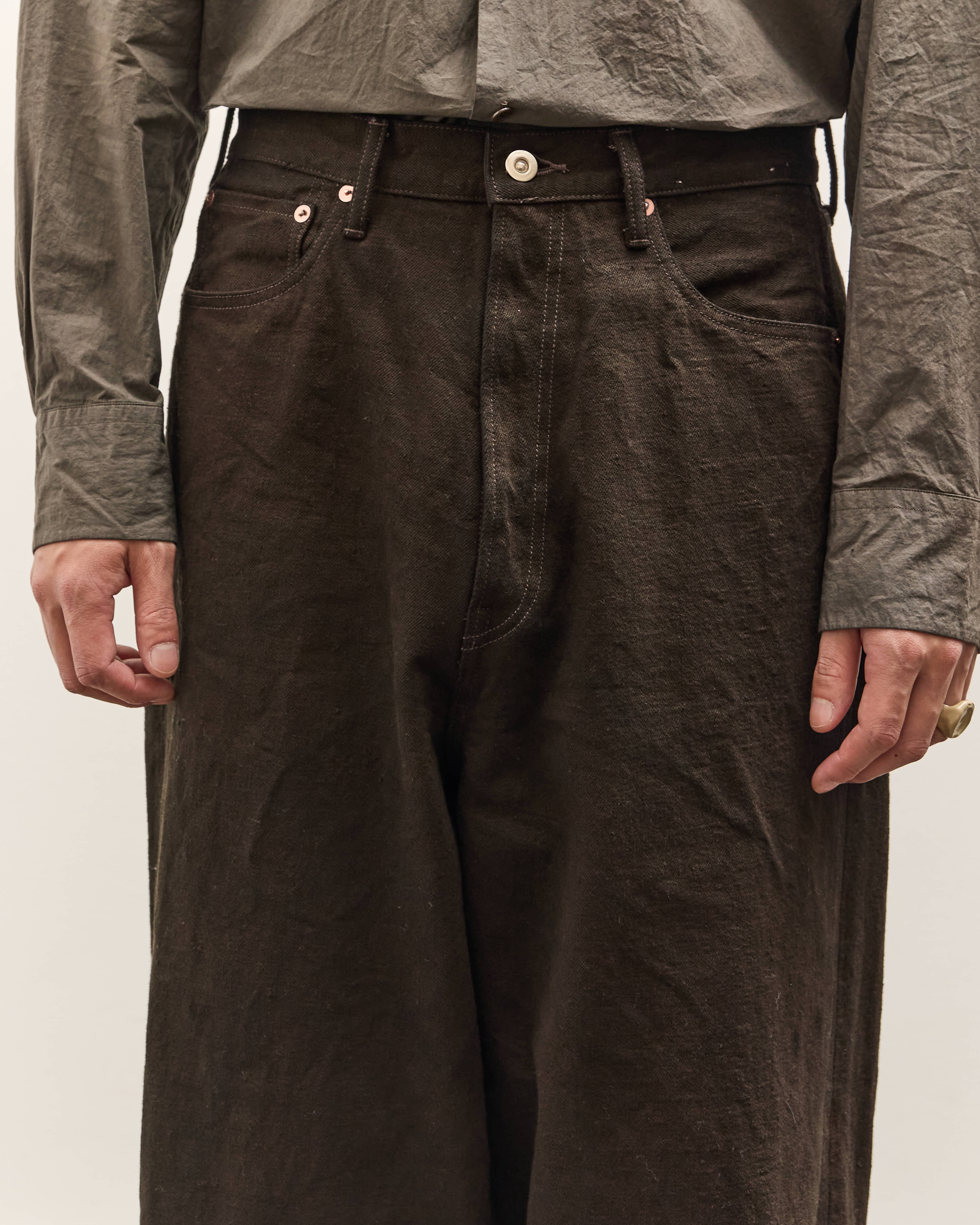 Yoko Sakamoto 5 Pocket Baggy Pants, Kakishibu – Glasswing