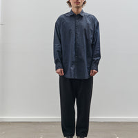 Yoko Sakamoto Unisex Big Dress Shirt, Indigo Sumi Ink