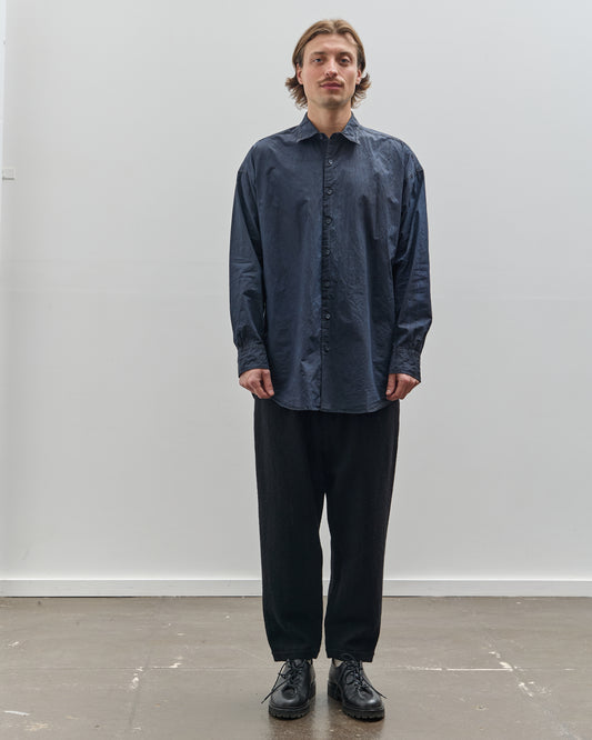 Yoko Sakamoto Unisex Big Dress Shirt, Indigo Sumi Ink