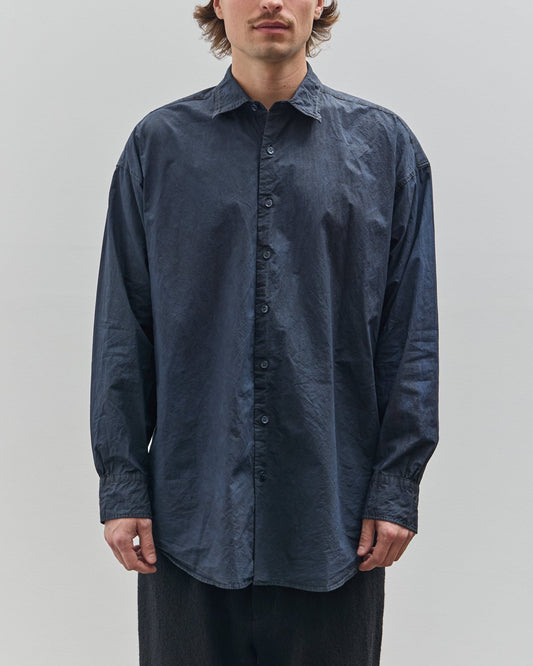 Yoko Sakamoto Unisex Big Dress Shirt, Indigo Sumi Ink