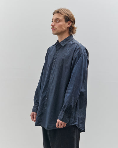 Yoko Sakamoto Unisex Big Dress Shirt, Indigo Sumi Ink