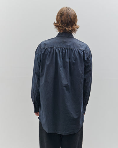 Yoko Sakamoto Unisex Big Dress Shirt, Indigo Sumi Ink