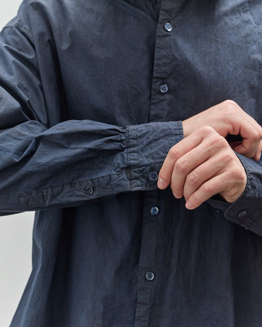 Yoko Sakamoto Unisex Big Dress Shirt, Indigo Sumi Ink