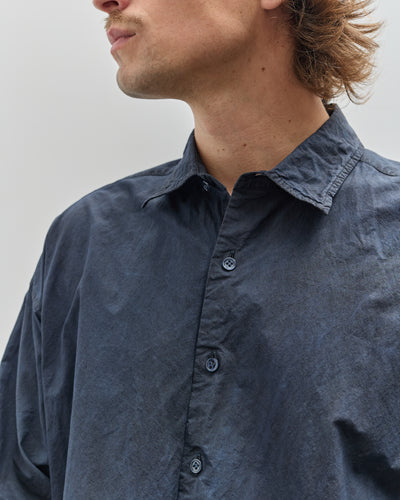 Yoko Sakamoto Unisex Big Dress Shirt, Indigo Sumi Ink