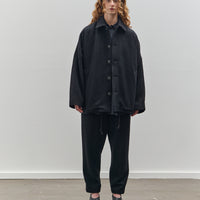 Yoko Sakamoto Kasuri Coach Jacket, Black Broken Stripe