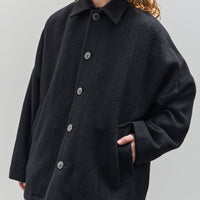 Yoko Sakamoto Kasuri Coach Jacket, Black Broken Stripe