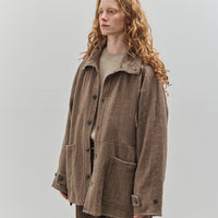 Yoko Sakamoto Kasuri Parka, Brown Broken Stripe