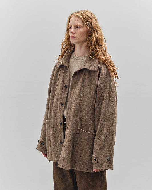 Yoko Sakamoto Kasuri Parka, Brown Broken Stripe