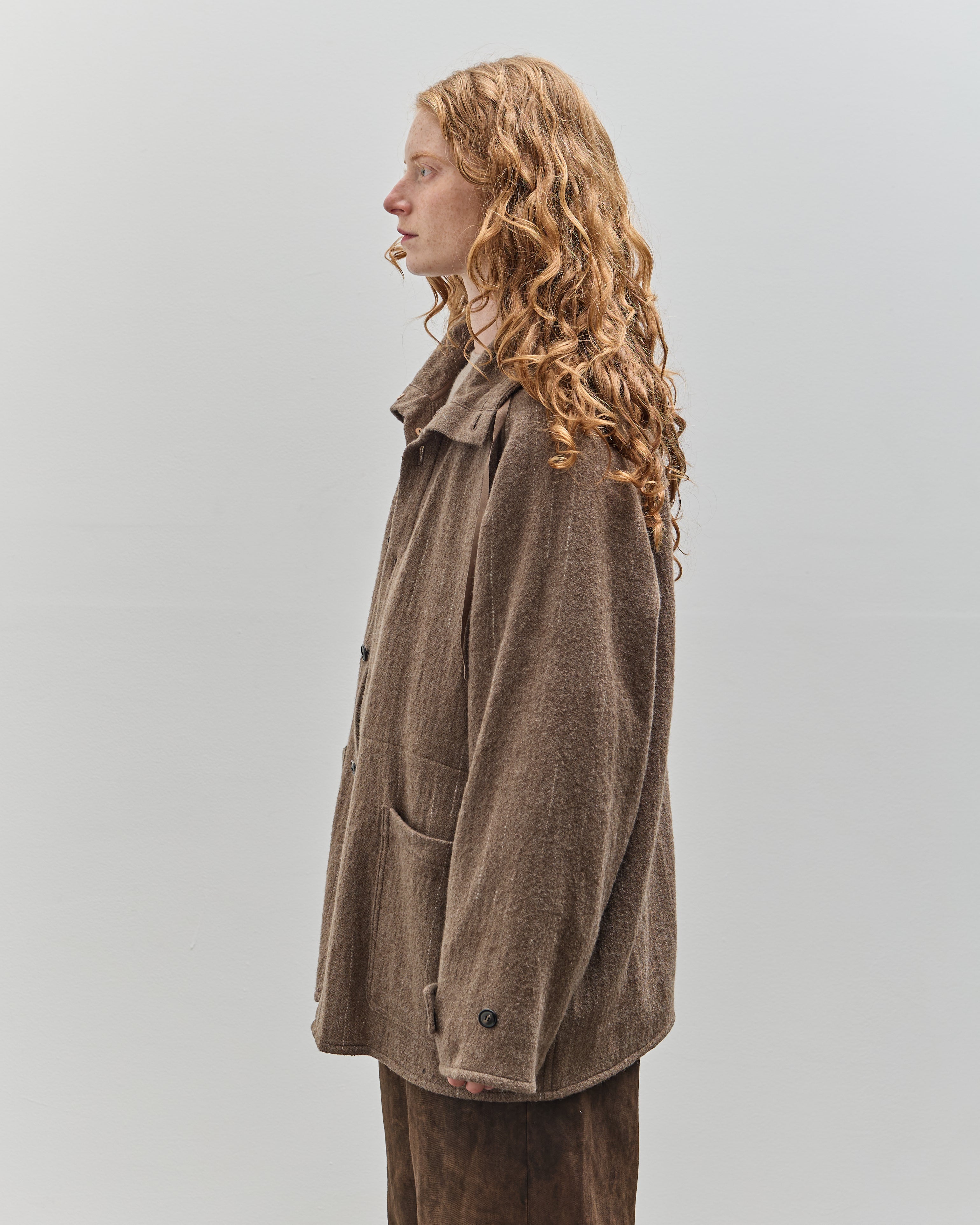 Yoko Sakamoto Kasuri Parka, Brown Broken Stripe – Glasswing