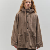 Yoko Sakamoto Kasuri Parka, Brown Broken Stripe