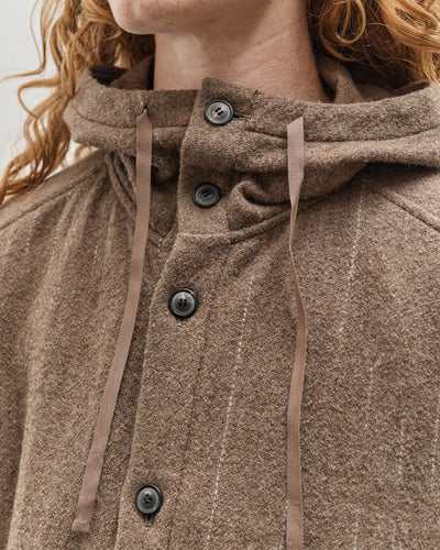 Yoko Sakamoto Kasuri Parka, Brown Broken Stripe