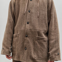 Yoko Sakamoto Kasuri Parka, Brown Broken Stripe