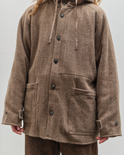 Yoko Sakamoto Kasuri Parka, Brown Broken Stripe