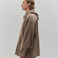 Yoko Sakamoto Unisex Kasuri Parka, Brown Broken Stripe