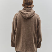 Yoko Sakamoto Unisex Kasuri Parka, Brown Broken Stripe