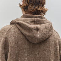 Yoko Sakamoto Unisex Kasuri Parka, Brown Broken Stripe