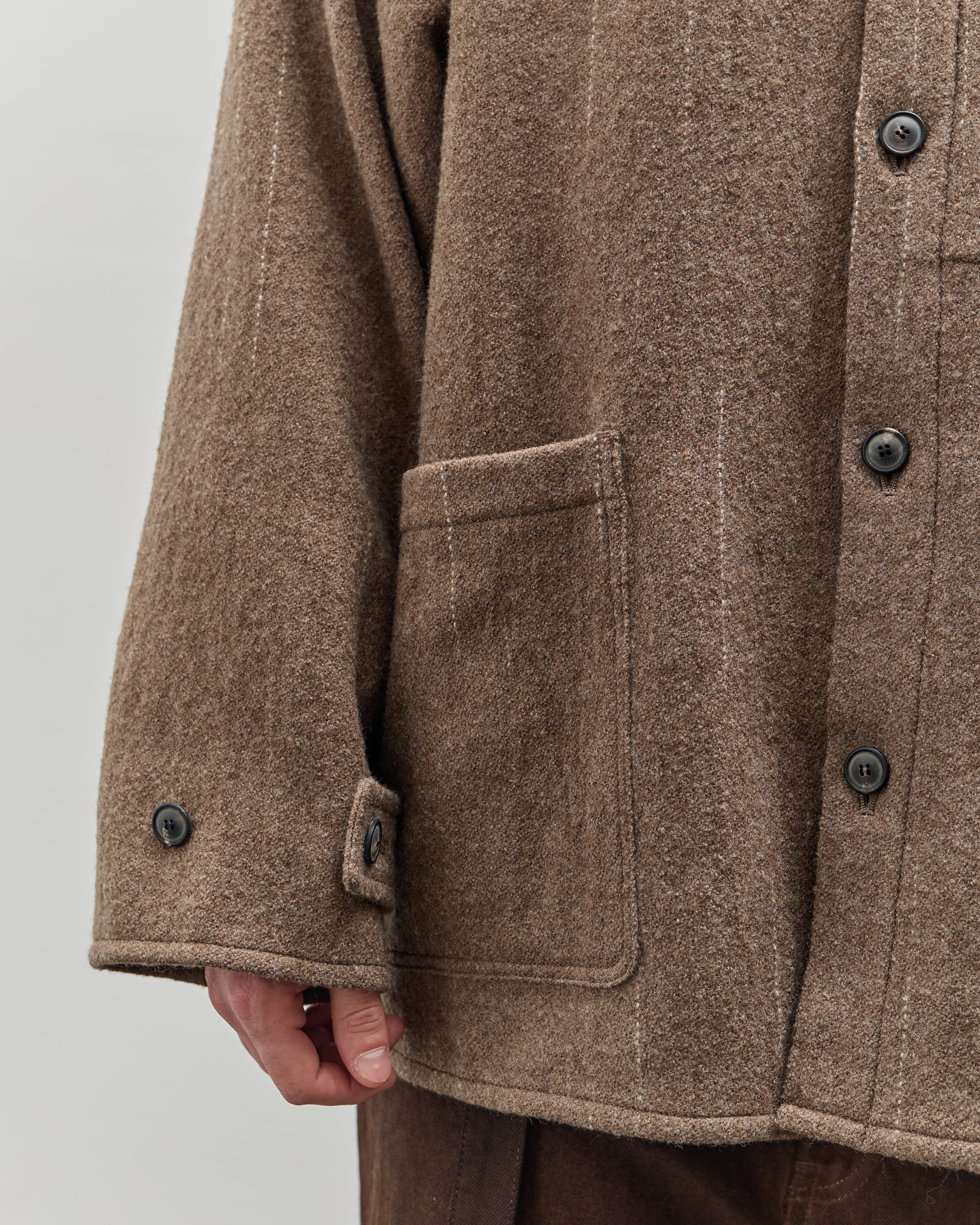 Yoko Sakamoto Unisex Kasuri Parka, Brown Broken Stripe – Glasswing