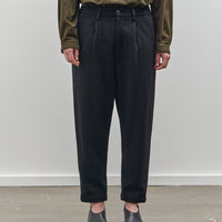 Yoko Sakamoto Kasuri Tapered Trouser, Black