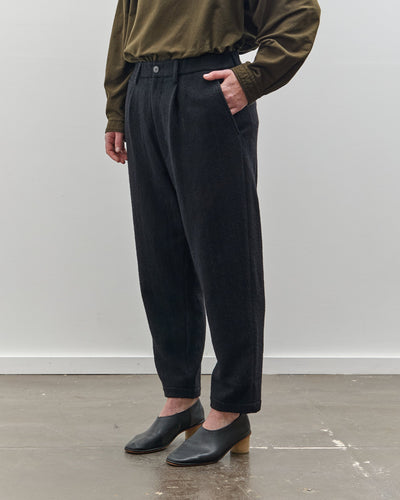 Yoko Sakamoto Kasuri Tapered Trouser, Black