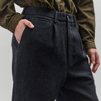 Yoko Sakamoto Kasuri Tapered Trouser, Black