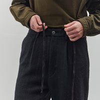 Yoko Sakamoto Kasuri Tapered Trouser, Black