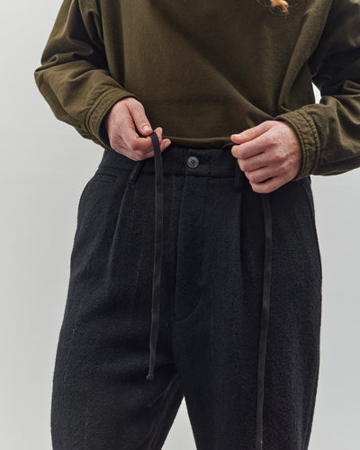 Yoko Sakamoto Kasuri Tapered Trouser, Black