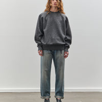 Yoko Sakamoto Raglan Crewneck Knit, Heather Grey