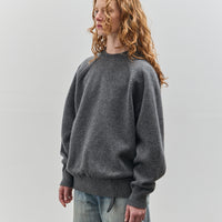 Yoko Sakamoto Raglan Crewneck Knit, Heather Grey