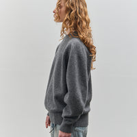 Yoko Sakamoto Raglan Crewneck Knit, Heather Grey