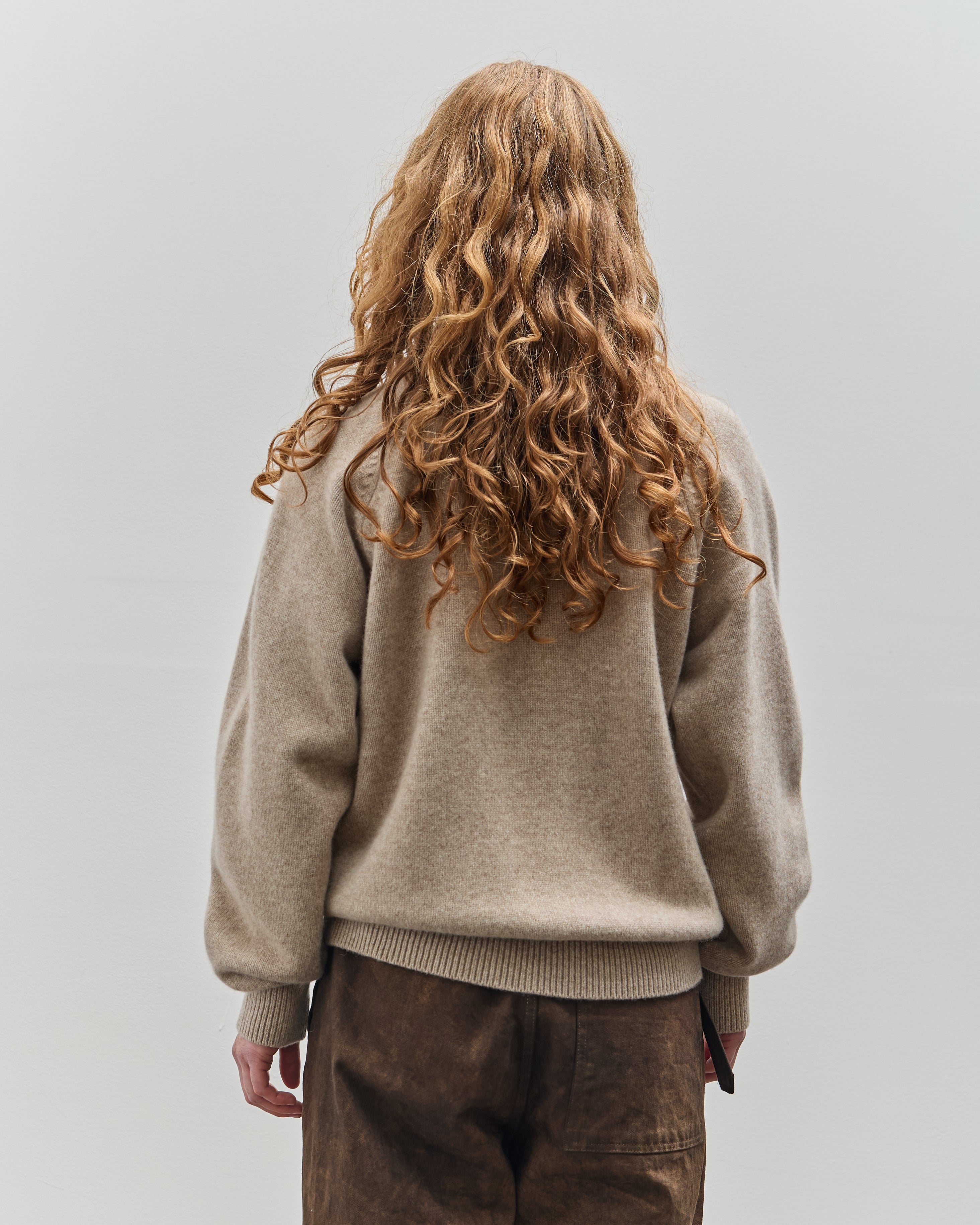 トップス yoko sakamoto Raglan Sleeve Sweater Yoko Sakamoto Raglan Crewneck Knit, Beige – Glasswing