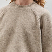 Yoko Sakamoto Raglan Crewneck Knit, Beige