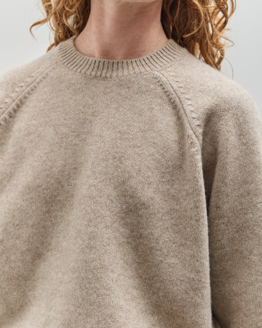 Yoko Sakamoto Raglan Crewneck Knit, Beige