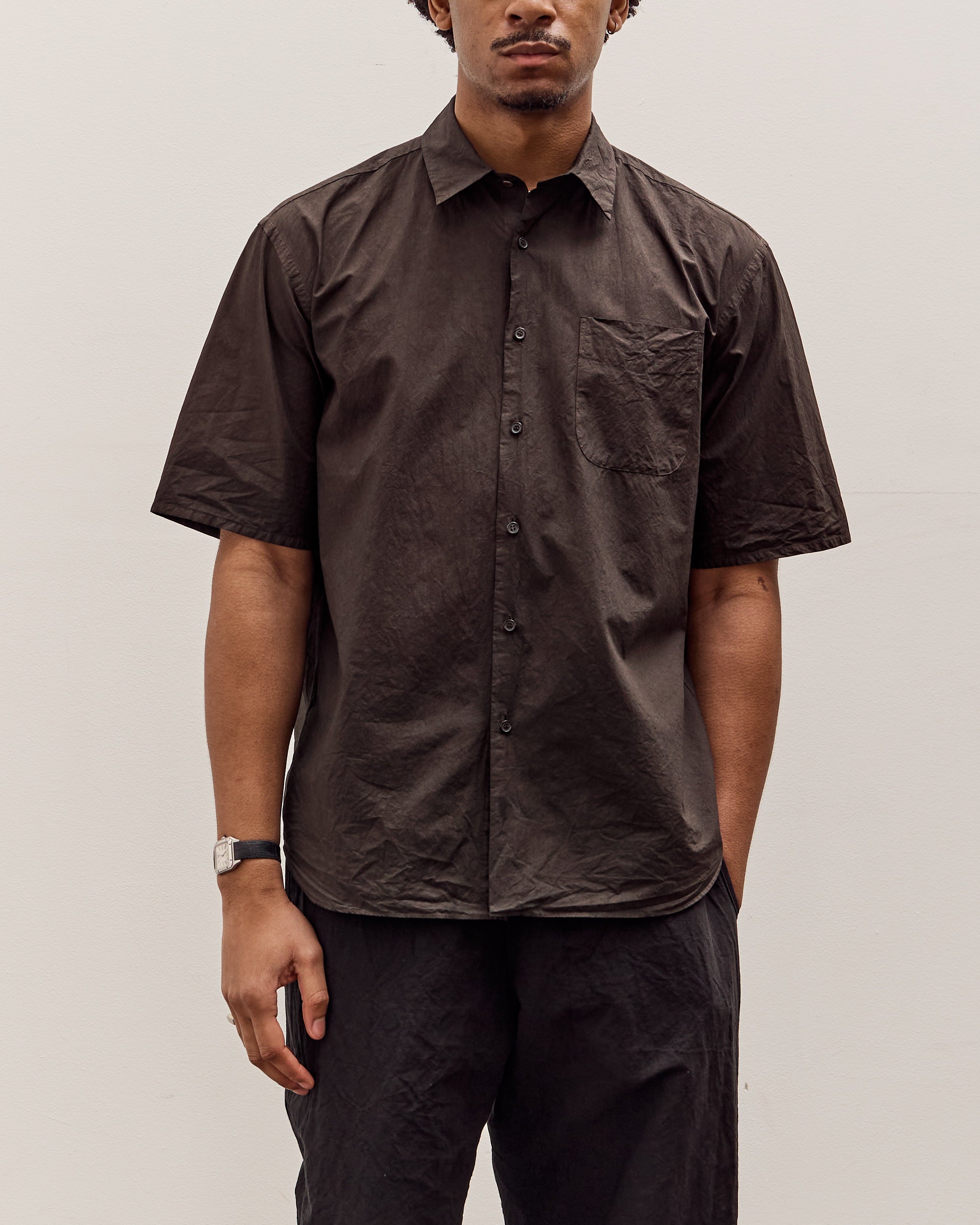 Yoko Sakamoto Regular Collar S/S Shirt, Kakishibu – Glasswing