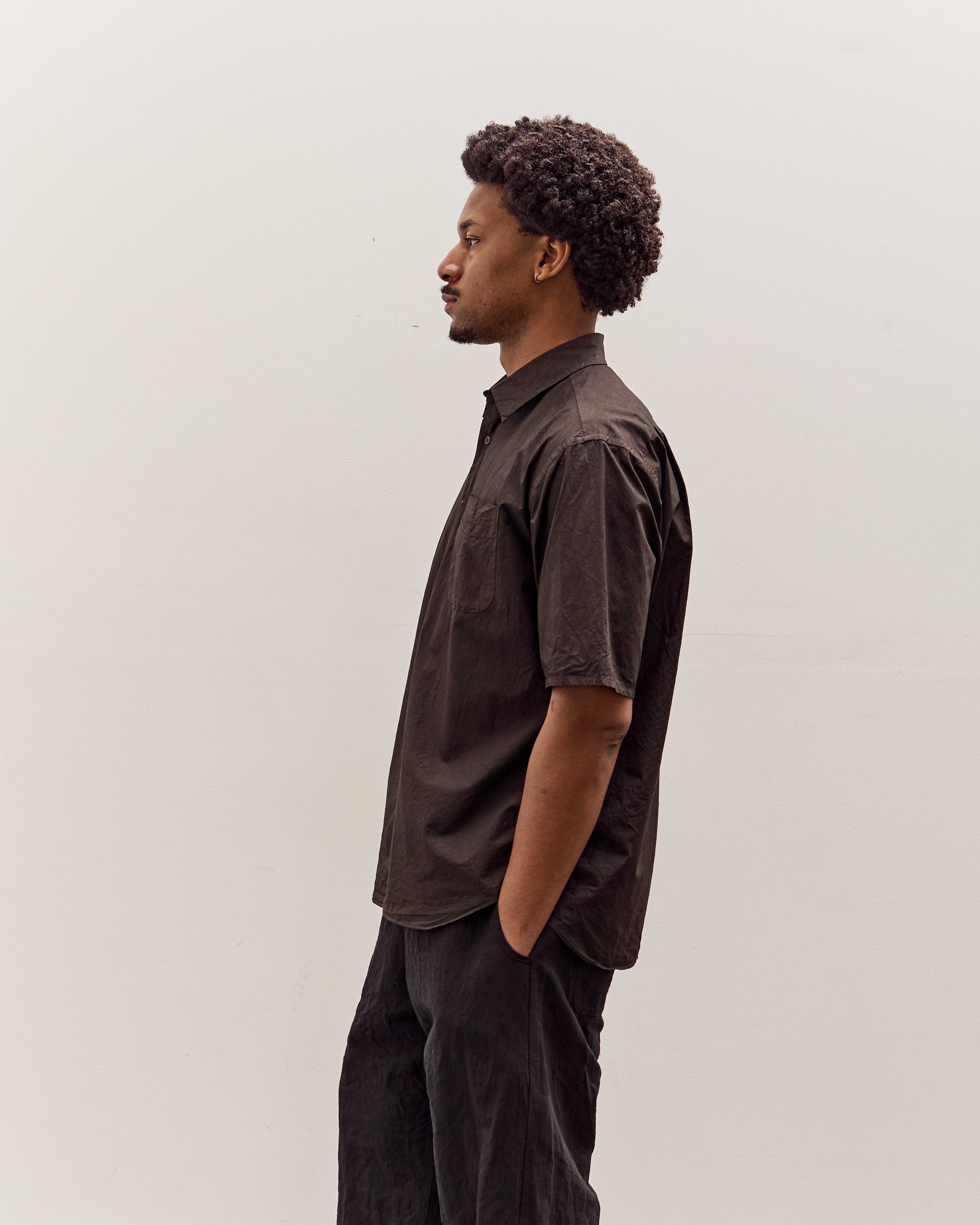 YOKO SAKAMOTO 25SS ワークシャツ KAKISHIBU サイズM Yoko Sakamoto Regular Collar S/S Shirt, Kakishibu – Glasswing