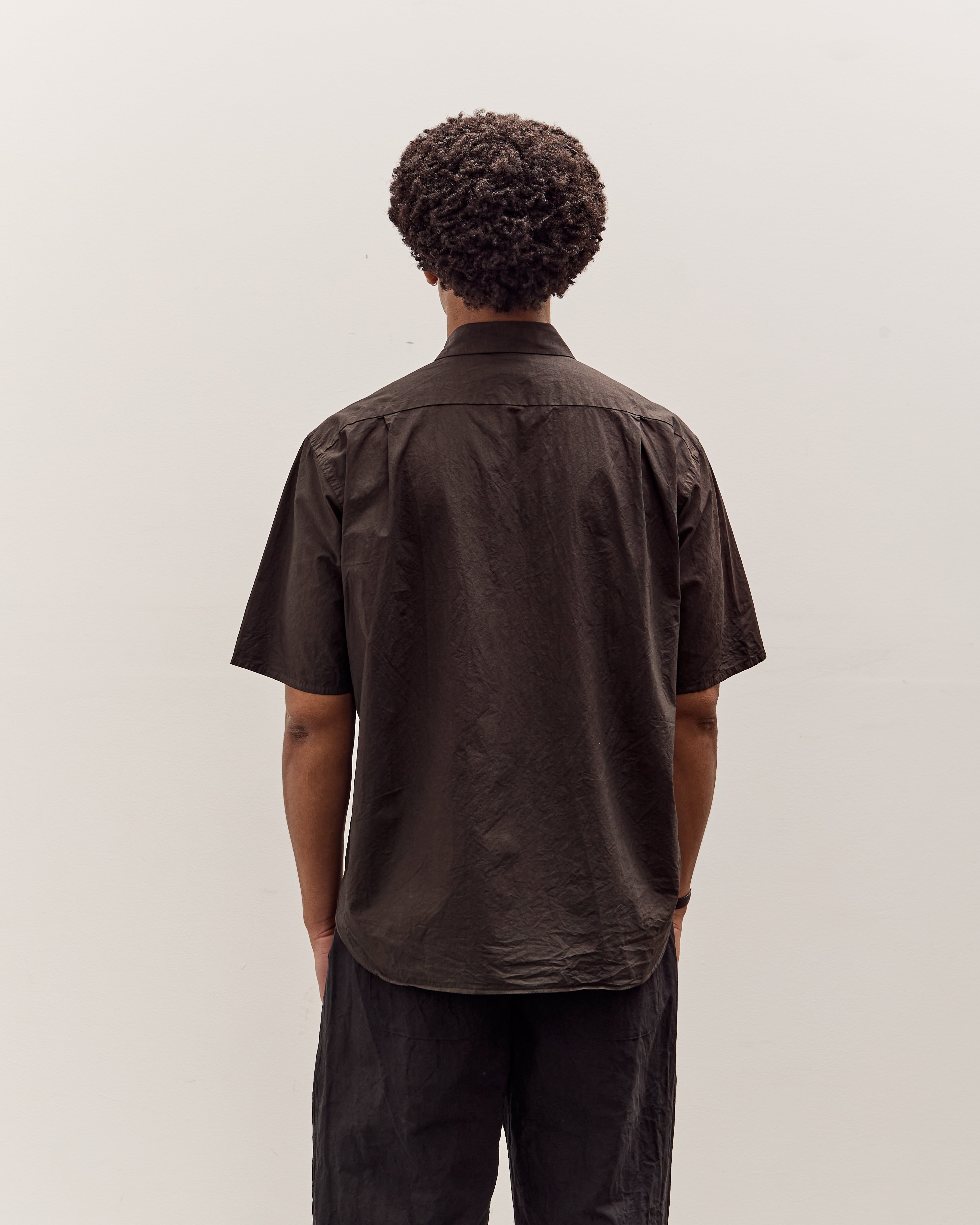 Yoko Sakamoto Regular Collar S/S Shirt, Kakishibu – Glasswing