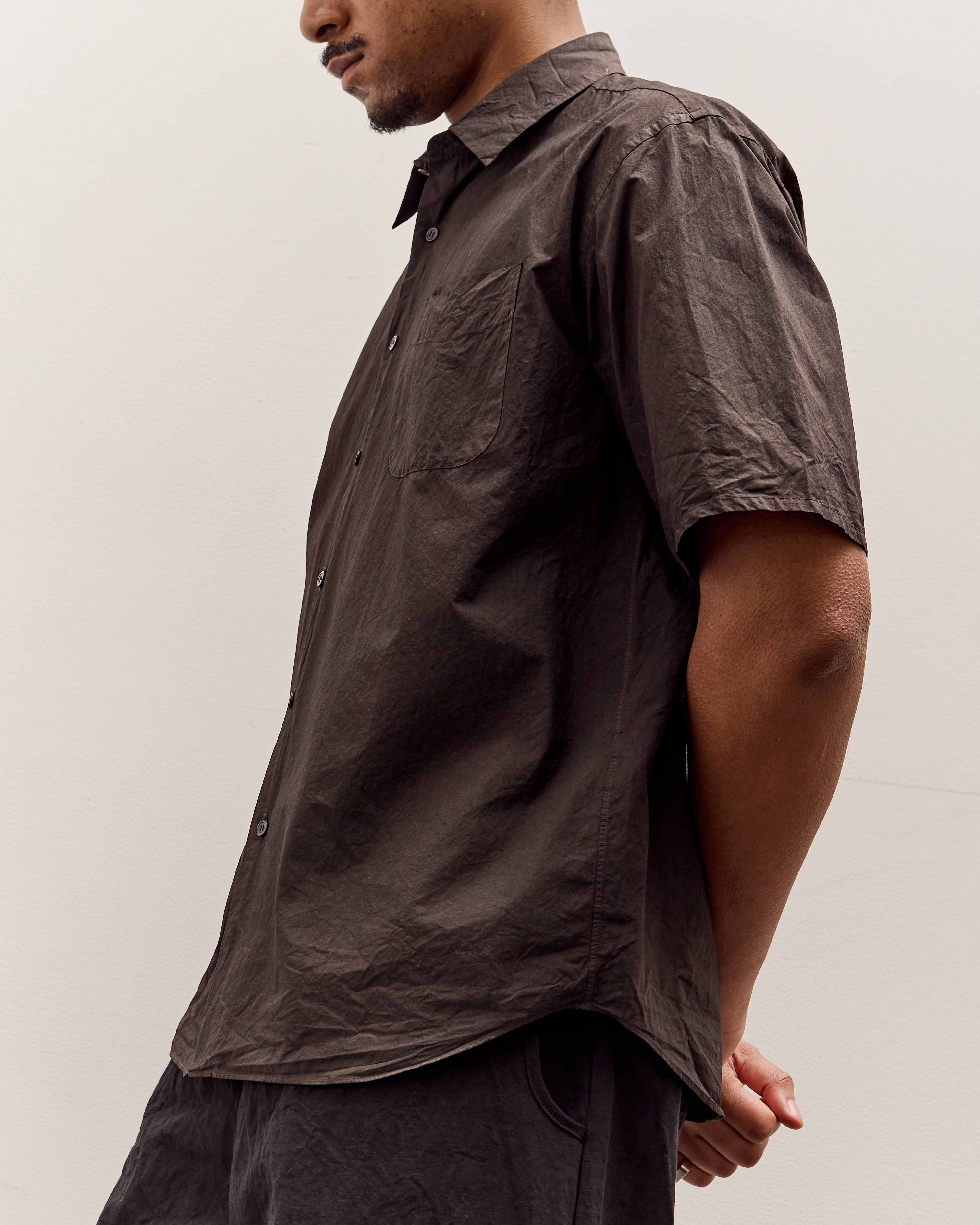 Yoko Sakamoto Regular Collar S/S Shirt, Kakishibu – Glasswing