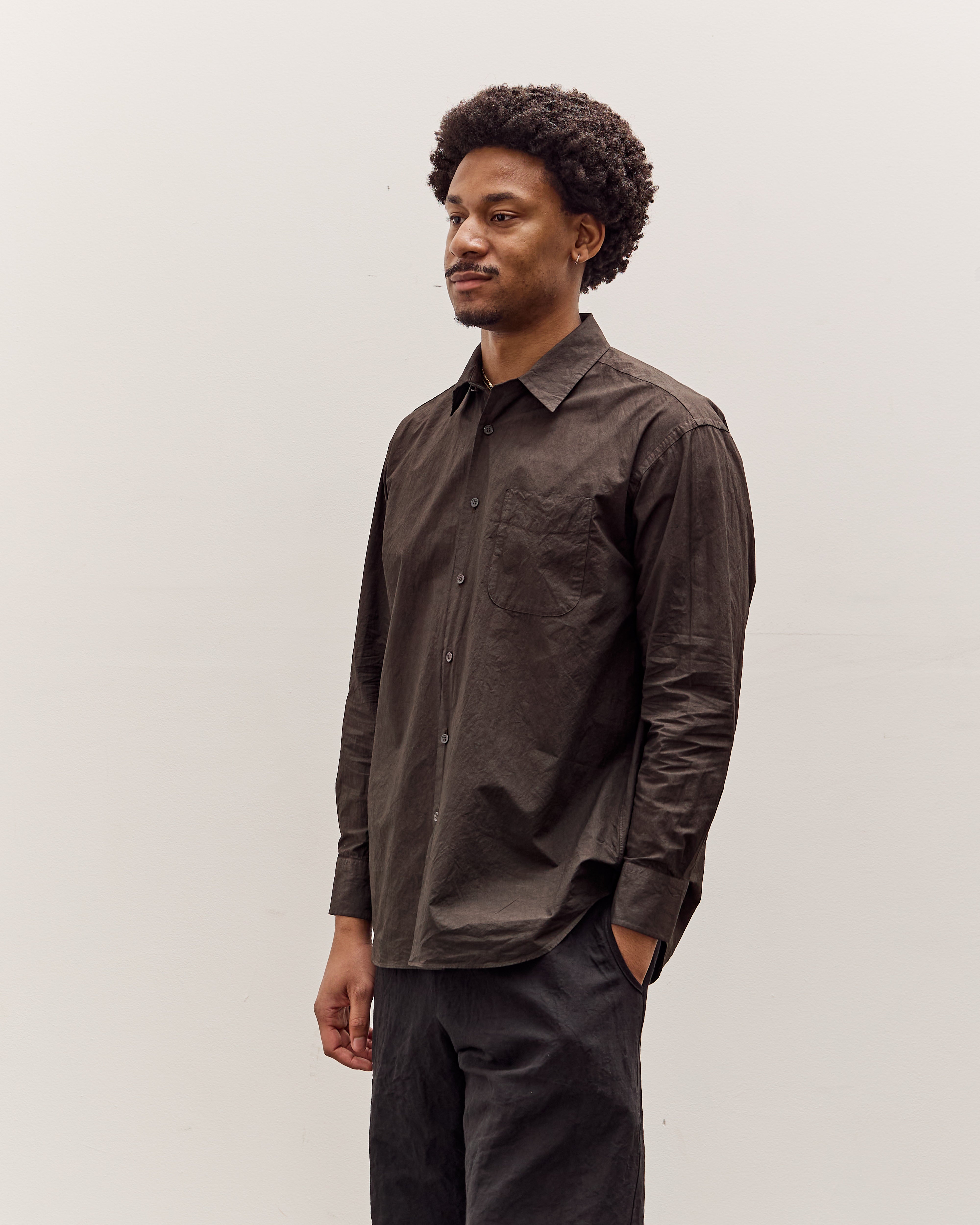 Yoko Sakamoto Regular Collar Shirt, Kakishibu – Glasswing