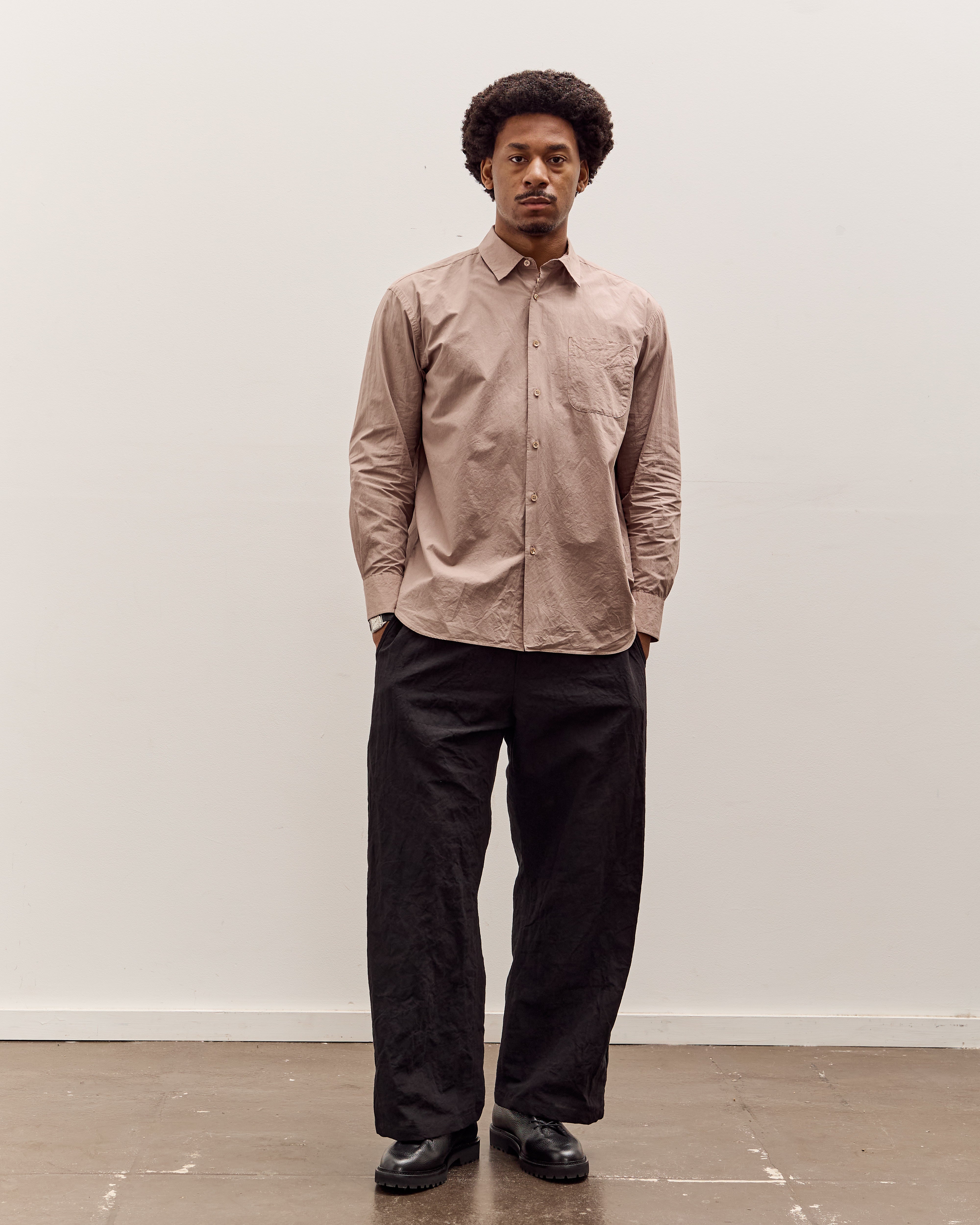Yoko Sakamoto Regular Collar Shirt, Azuki – Glasswing Yoko Sakamoto Regular Collar Shirt, Azuki – Glasswing
