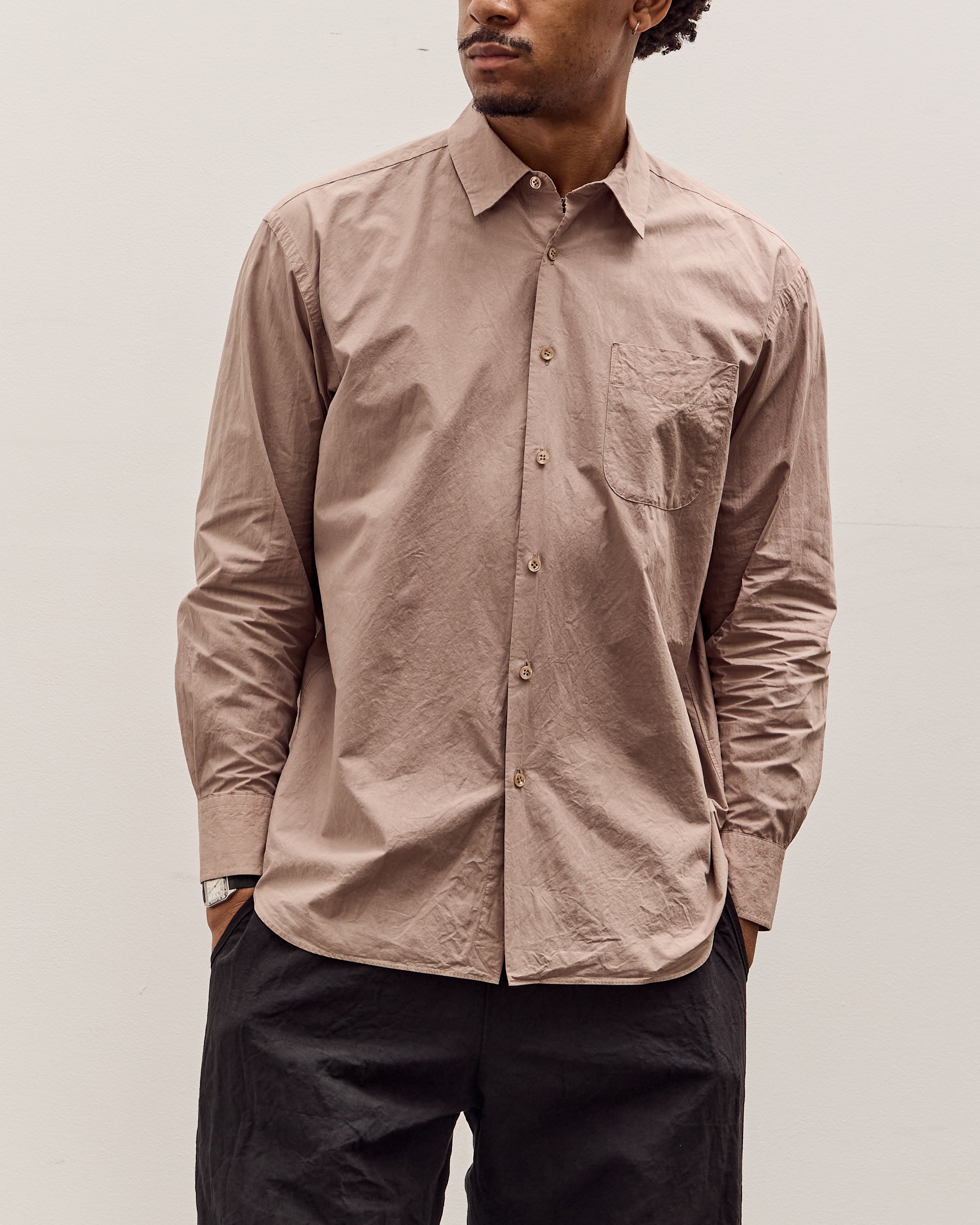 S*n様 YOKOSAKAMOTO REGULAR COLLAR SHIRT Z Yoko Sakamoto Regular Collar Shirt, Azuki – Glasswing