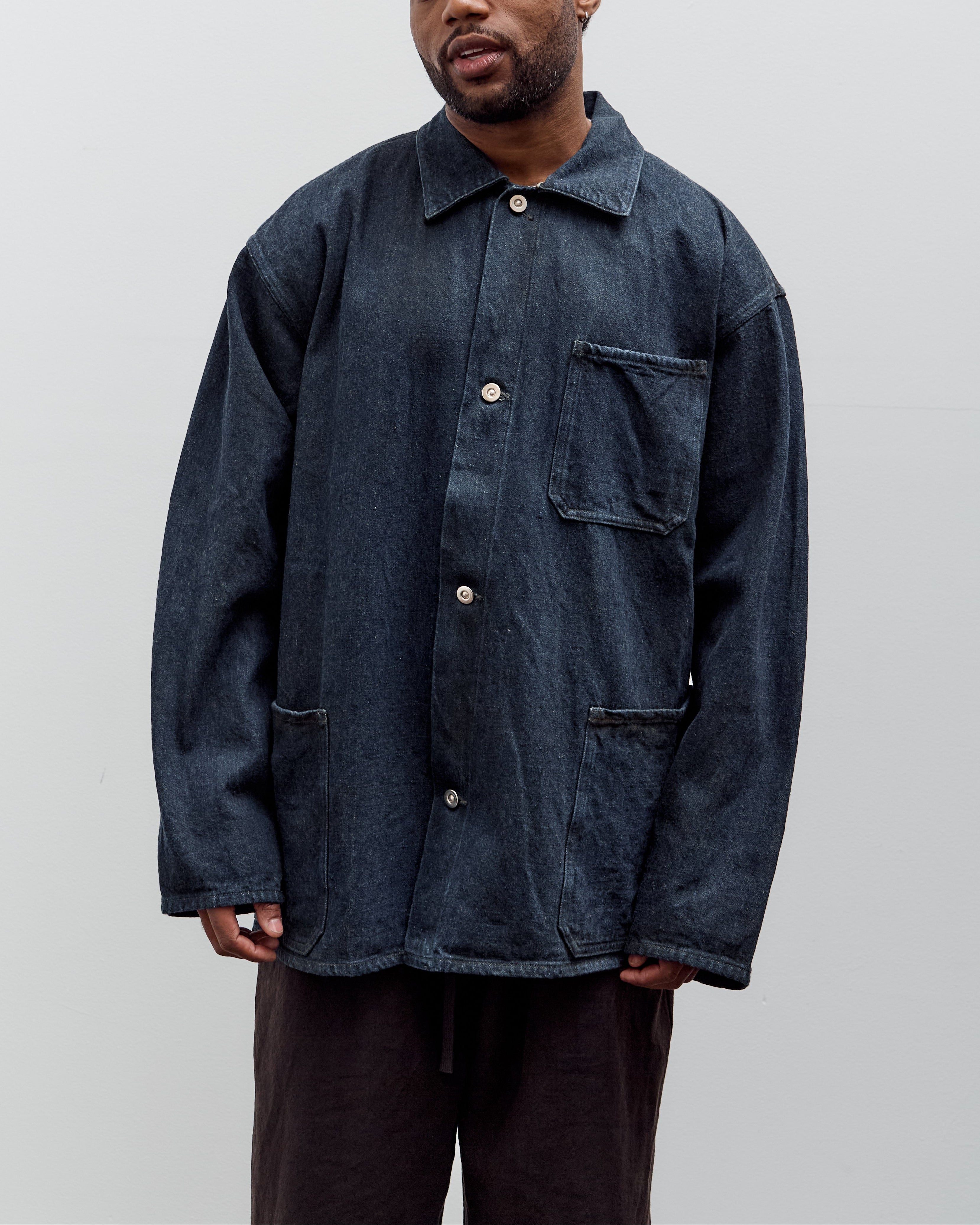 ジャケット・アウター YOKO SAKAMOTO DENIM COVERALL KAKISHIUBU Yoko Sakamoto Coverall, Indigo / Yellow Ochre – Glasswing