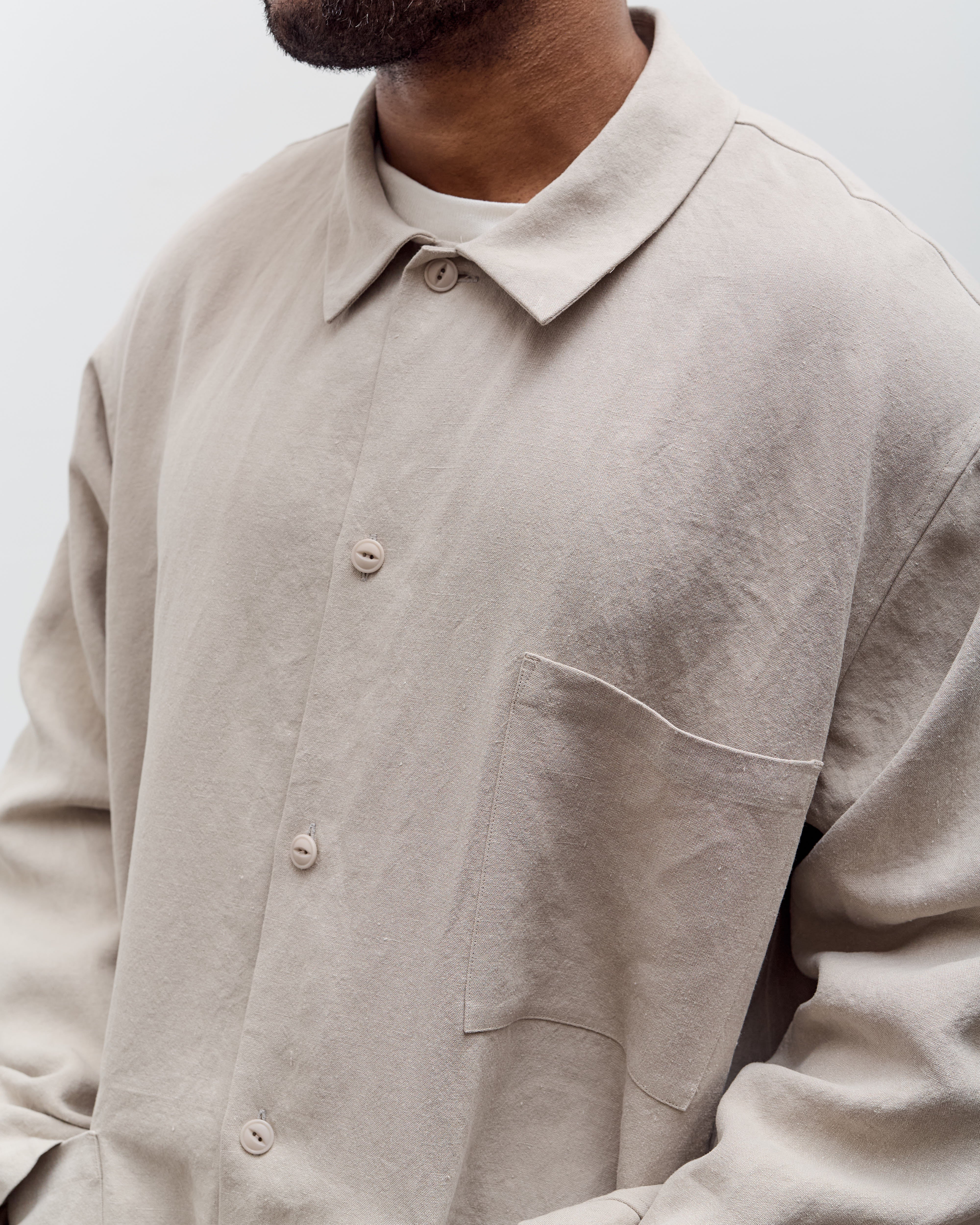 Yoko Sakamoto Work Shirt, Beige – Glasswing