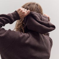Hoodie, Brown Waffle