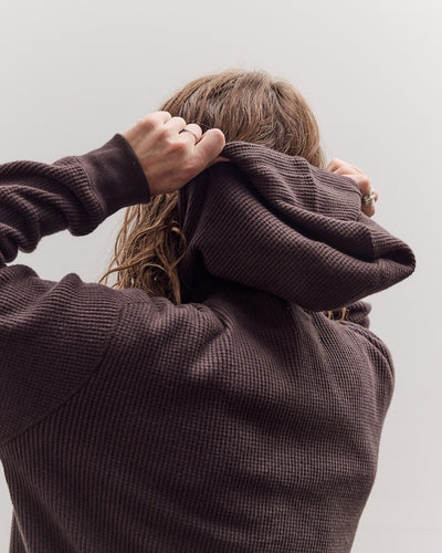 Hoodie, Brown Waffle