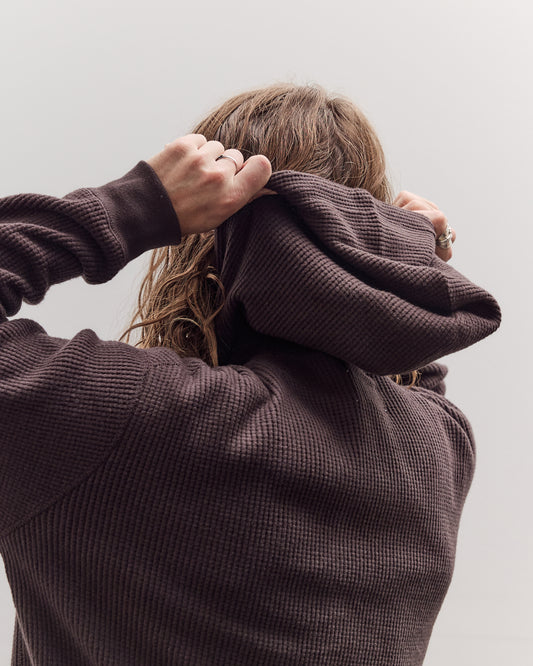 Hoodie, Brown Waffle