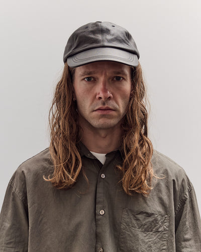 Gift Shop Cap, Black Leather